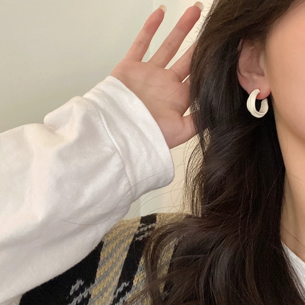 Geometric Minimalist Open Hoop Earrings